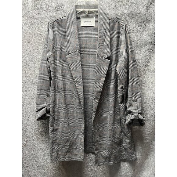 Stradivarius Women's Small Open Front Long Sleeve Blazer Houndstooth Herringbone - Picture 9 of 9